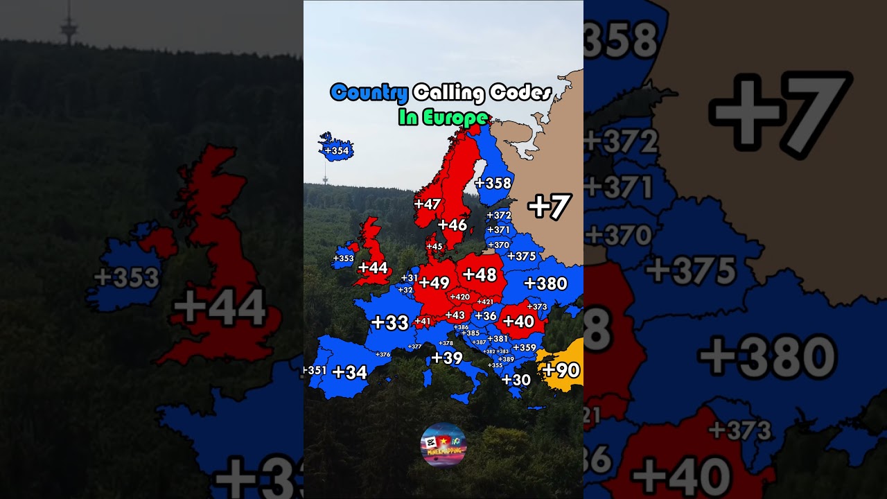 Country Calling Codes In Europe #europe #viral #geography #mapping #mapper #history #maps