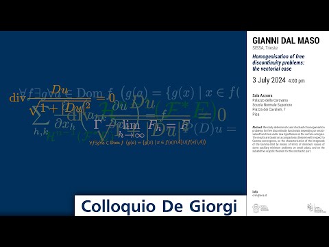 Colloquio De Giorgi - Homogenisation of free discontinuity problems: the vectorial case
