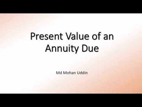 Present value of an annuity due