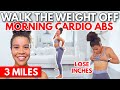 3 Mile Walk Morning Cardio Abs Workout at Home