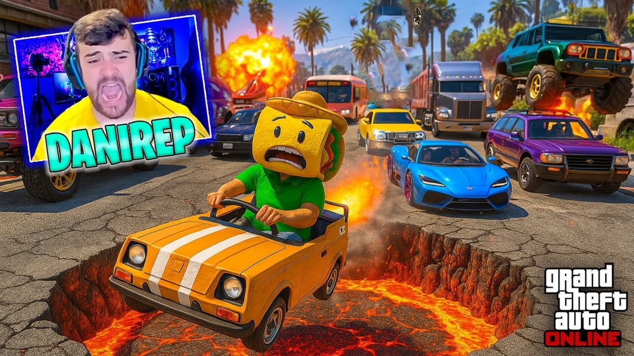 EL ÚLTIMO EXPLOTA CON COCHES ALEATORIOS PERO ESTE AGUJERO NO ME LO ESPERABA!! - GTA 5 ONLINE