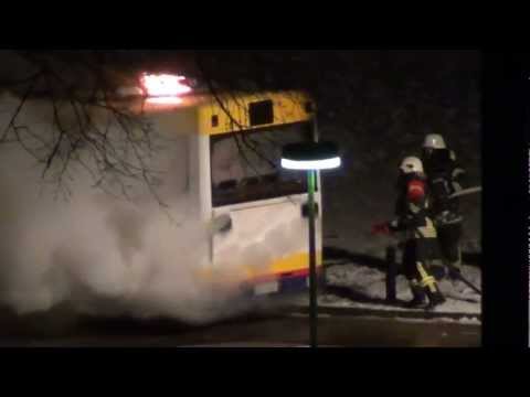 brennender Bus Uni-Ulm