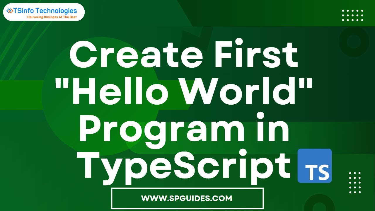How to create first Hello World program in TypeScript | TypeScript Programming | TypeScript Tutorial