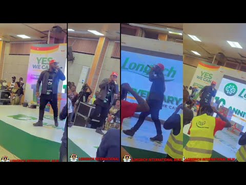 Tenor on stage, Longrich Cameroon 10th anniversary Celebration in Douala