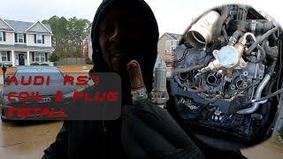 Replacing the Audi Rs7 plugs and Cylinder 5 coil for Cylinder 5 misfire P0305 code