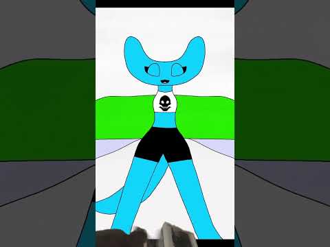Cyan strong and cute look