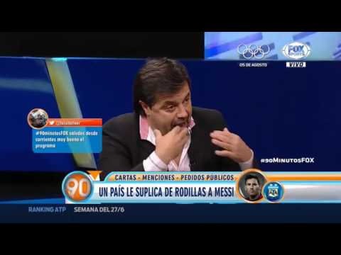 90 minutos de futbol 28 Junio 2016 Con Caruso Lombardi vs periodistas Messi Teo vuelve a R