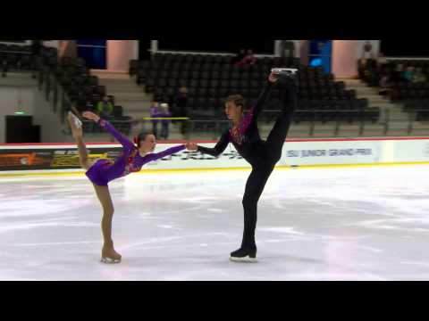 ISU 2014 Jr Grand Prix Tallinn Pairs Short Program Anna DUSKOVA / Martin BIDAR CZE
