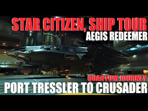Star Citizen | AEGIS REDEEMER | Ship tour and Quantum Flight Journey.