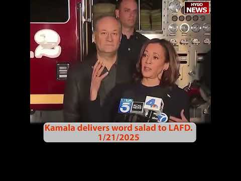 Kamala word salad to LAFD; TRUMP: CA send water to cities not ocean; unfortunate Biden's pardons