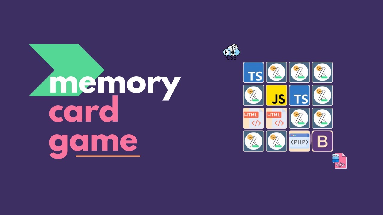 Memory Card Game | using HTML CSS JAVASCRIPT | #responsivewebsite #heresthecode! #memorycardgame