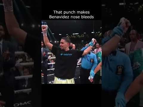 Garcia vs Benavidez Highlight || Garcia's punch makes benavidez nose bleeds white #shorts #boxing