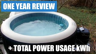 Intex Inflatable Spa Secrets! / Hot Tub Review 1 Year Usage + Total Power Draw in 1 Year