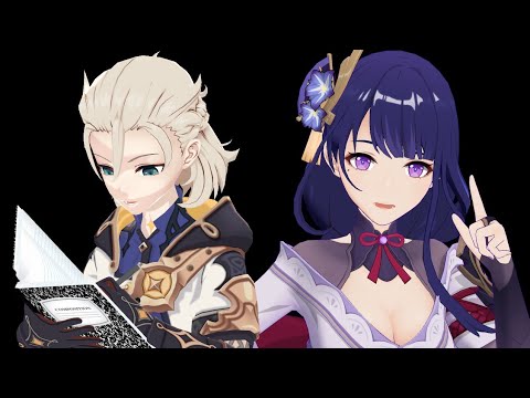 After Dark - Mr. Kitty (Albedo & Raiden Shogun) • Genshin Impact Animation