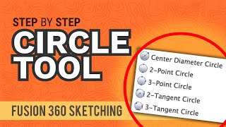 How to Use the Circle Command in Fusion 360 (all 5 explained)
