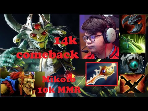 Ranked #4 SEA Fnatic.Raven Medusa 14k comeback vs #6 10k MMR Mikoto with Divine Rapier!