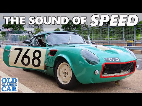 GREAT sounding classic cars (inc Equipe GTS) test at Oulton Park in Cheshire | AC Cobra, MGB, TR ++
