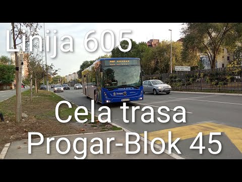 Linija 605:Progar-Blok 45 (Cela trasa)