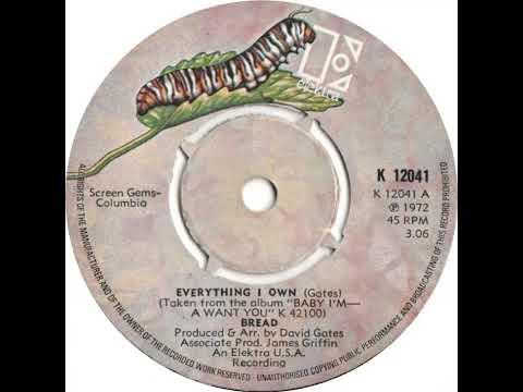 UK New Entry 1972 (91) Bread - Everything I Own