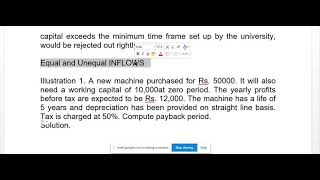 Project Appraisal Discounting and Non Discounting techniques