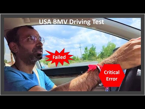 1st Attempt Failed, USA DMV Driving Test - Critical Error, Automatic Failed