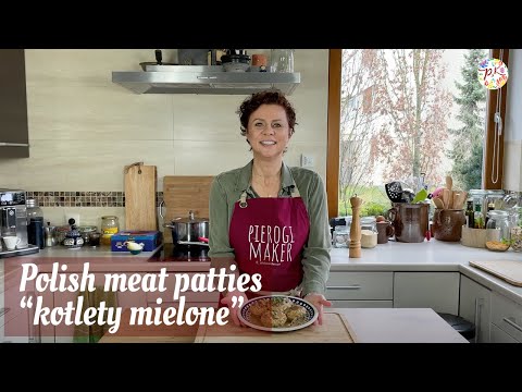 Polish classic dinner - MEAT PATTIES with mushroom sauce - cooking Polish recipes.
