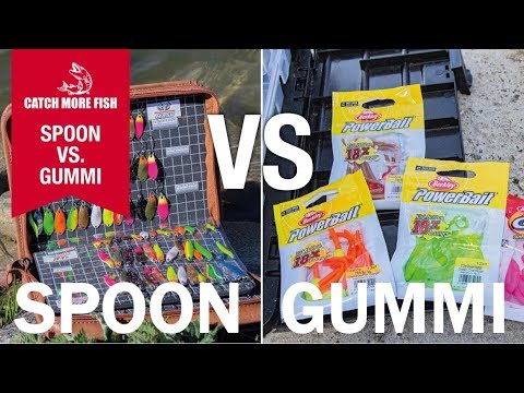 SPOON VS RUBBER | Active at the trout lake | Which bait catches better? | Catch More Fish