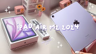 ✨ iPad air 11'' M2 in purple 💜 apple pencil pro  🍬 asmr unboxing (2024)