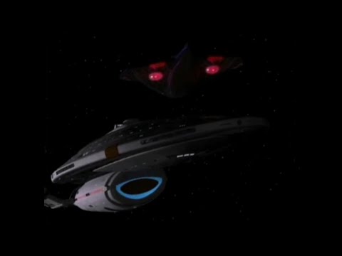 Voyager vs Temporal spaceship "future's end" 3x08