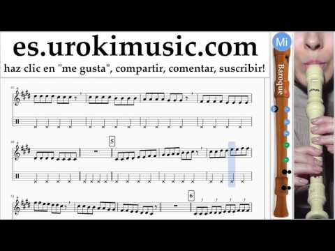 Como Tocar Flauta dulce B. OneRepublic - Counting Stars Parte#1 Clases Notas Musicales Tutorial
