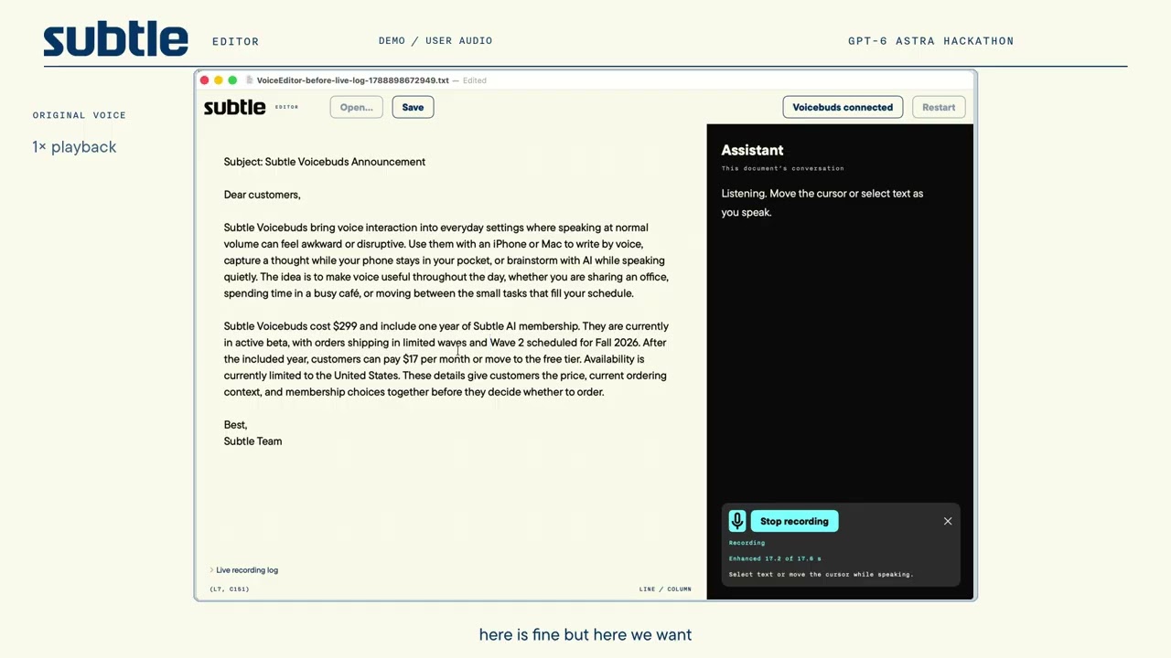 Subtle Notes project preview