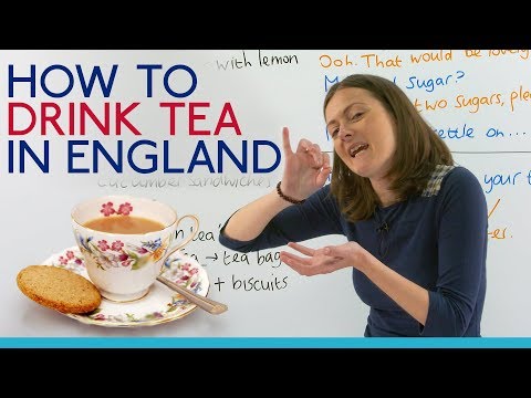 Drinking tea in England