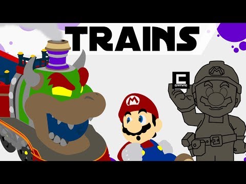 5 Designs for Trains in Super Mario Maker.
