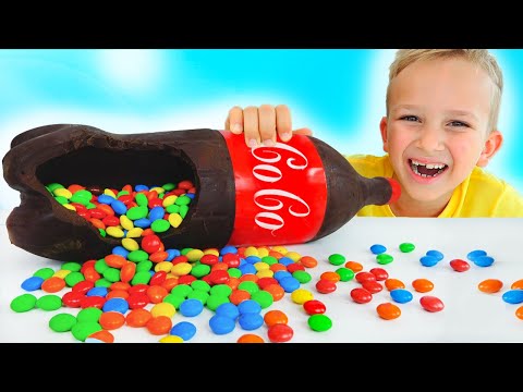 , title : 'Vlad and Niki Chocolate & Soda Challenge and more funny stories for kids'