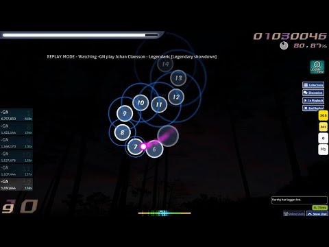 osu! - Johan Claesson - Legendaric [Legendary Showdown] +DT pass, 10.3*