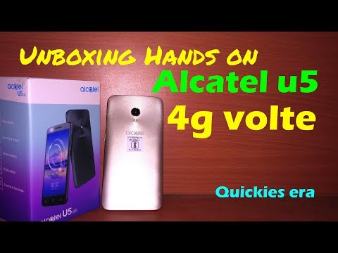 alcatel u5 4g voLTE phone unboxing and hands on under 3000