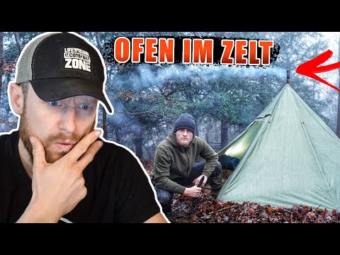 1 Nacht in der WILDNIS mit OFEN im ZELT | Fritz Meinecke reagiert