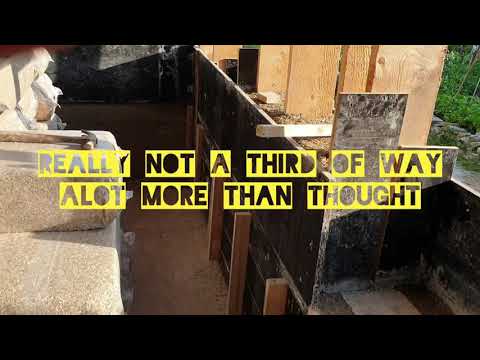 A Hempcrete , house  the walls have started