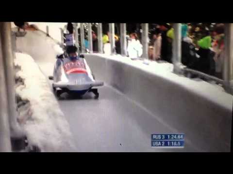4-man Bobsled La Plagne, France World Cup Race USA Team 2