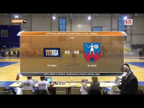 TTT Riga 60 - 56 SK Cesis (Latvian championship 2014/2015 season)