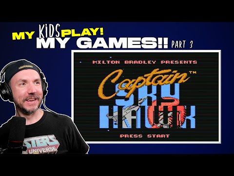 My Kids Play NES Games for the First Time! | Captain Skyhawk edition!
