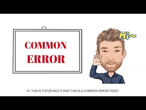 English Tutor Nick P Common Error Video - Don't Use "Very" Before a Verb