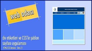 HTML/CSS Dersleri - Ders 21 -  div etiketleri ve CSS'le şablon sayfası uygulamas
