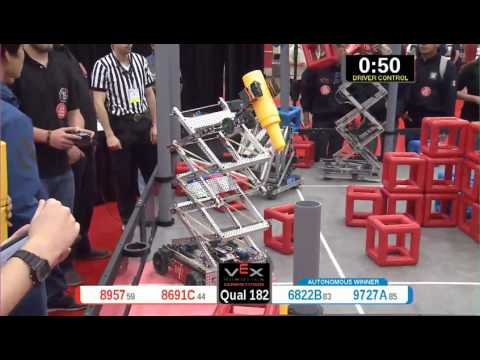 2015 VRC Arts Q182 - 8957 8691C vs 6822B 9727A - 0 to 16 - VEX Worlds 2015 - Arts Division