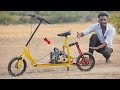 Making Mini Scooter Using Chain saw Machine 💯மர வெட்டும் மெஷின்ல Scooter ahh..! Sat