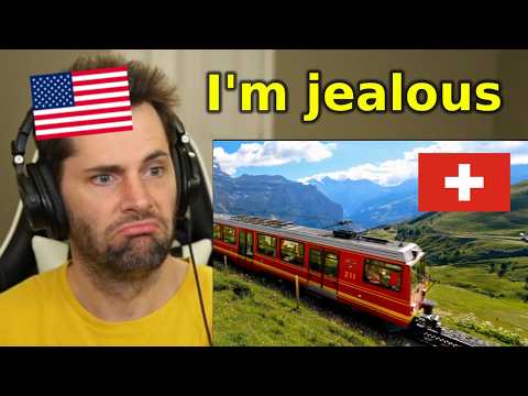 American Reacts to Why Swiss Trains Are the BEST
