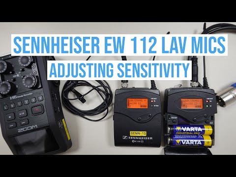 Sennheiser EW112 Lavalier Mic Kit - How To Adjust Sensitivity
