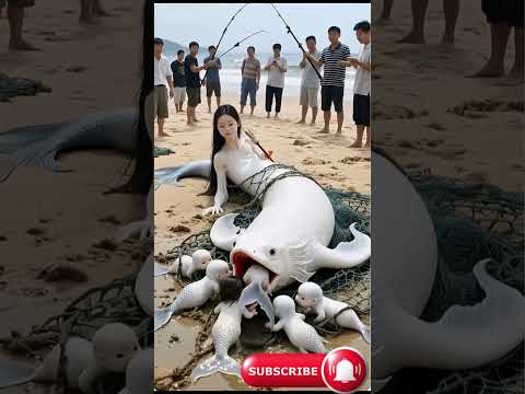 The mermaid jumped into the sea to save her children.🧜‍♀️ #mermaid #funnyshorts #shorts