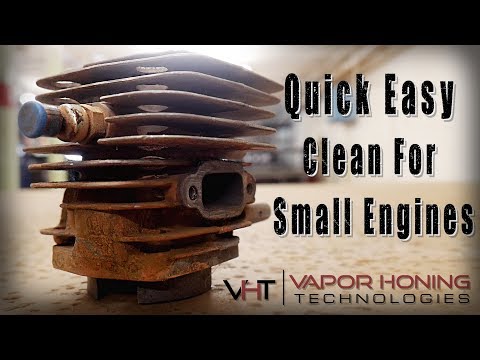 Vapor Blasting Small Engines. A quick and easy way to restore little engines.