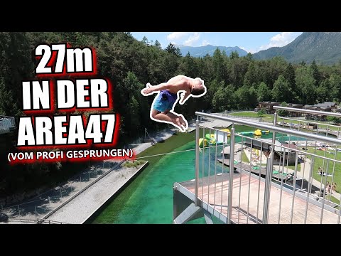 Speed ​​challenge at Area47 // 27-meter jump from the Red Bull pro!!